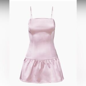 Aritzia lilac mini tango dress
